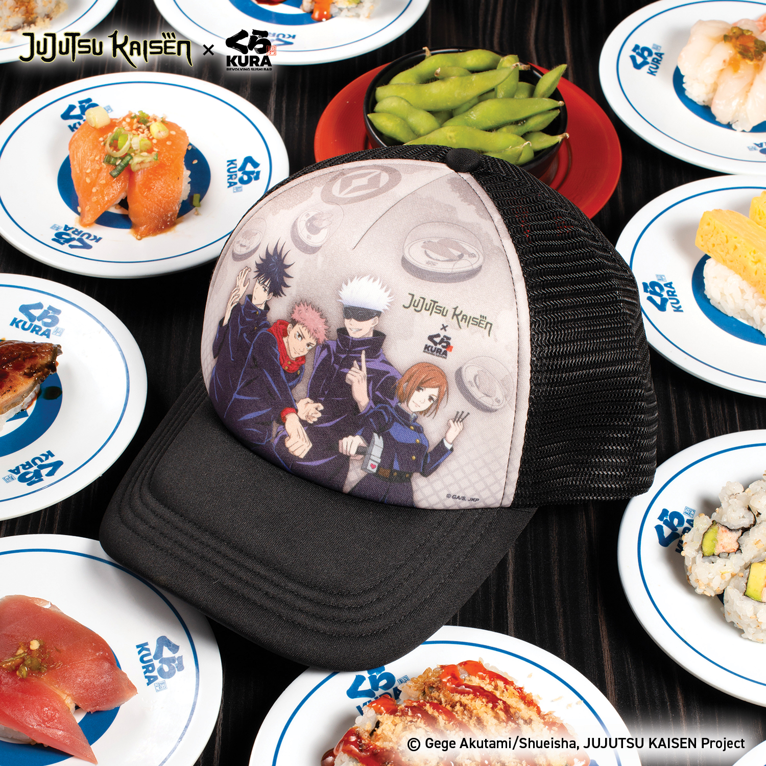Photo by Emily J. Davis_Jujutsu Kaisen x Kura Sushi Bikkura Pon Prize Collection_Hat 1