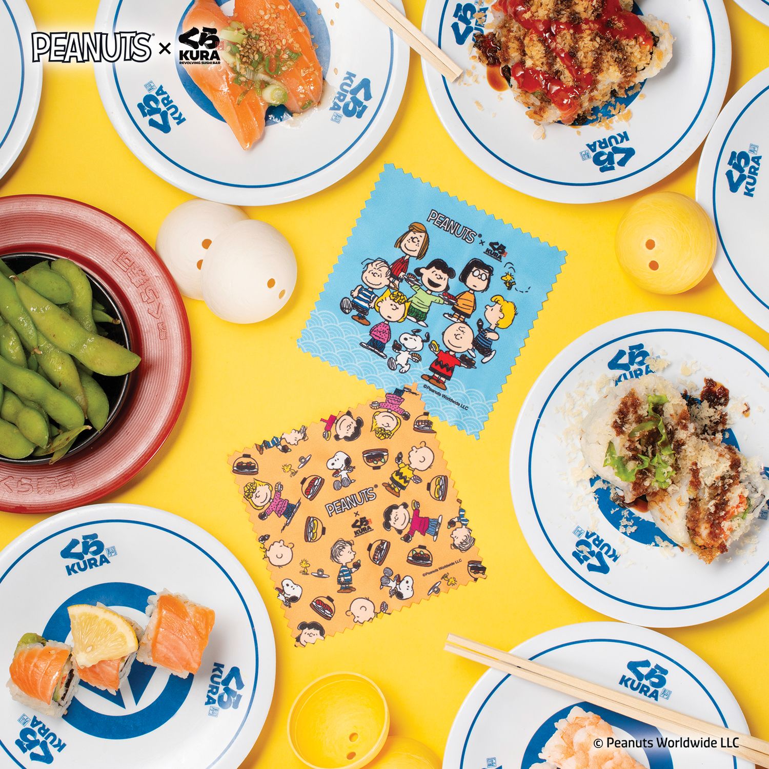Photo by Emily J. Davis_Peanuts x Kura Sushi Bikkura Pon Prize Collection_Microfiber Cloths_1