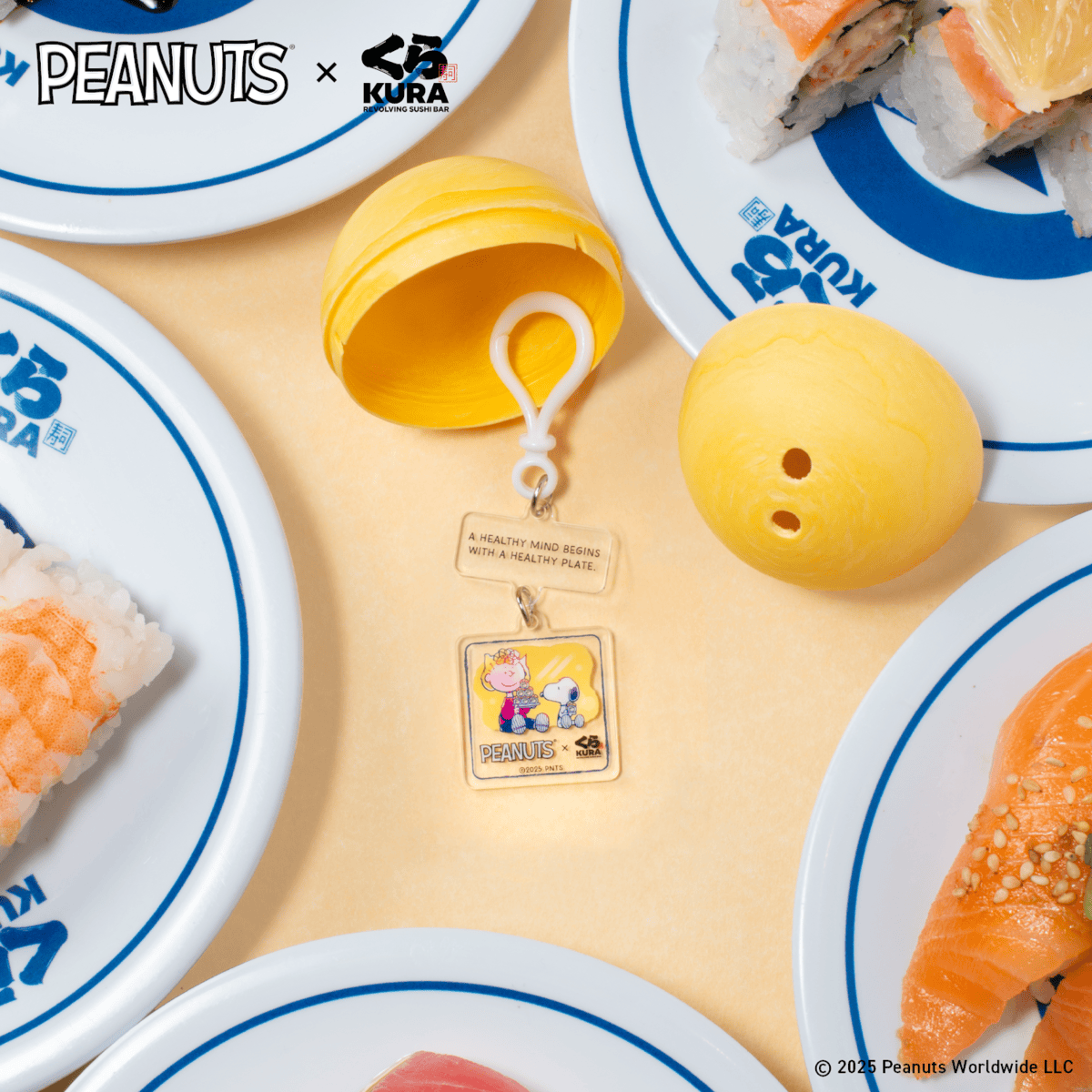 Peanuts x Kura Sushi Bikkura Pon Series 2 Prize Collection_Sally & Snoopy Acrylic Charm